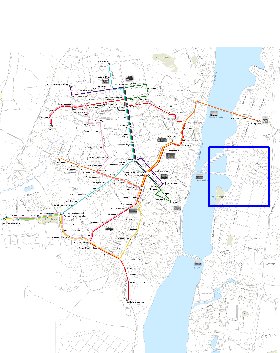 Transporte mapa de Voronej