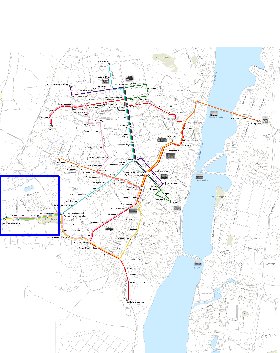 Transporte mapa de Voronej