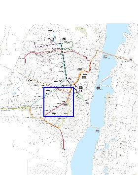 Transporte mapa de Voronej