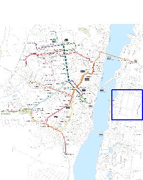 Transporte mapa de Voronej