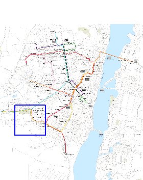 Transporte mapa de Voronej