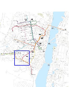 Transporte mapa de Voronej