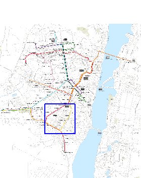 Transporte mapa de Voronej