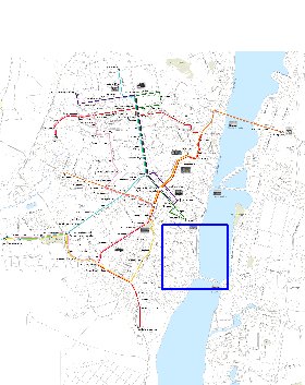 Transporte mapa de Voronej