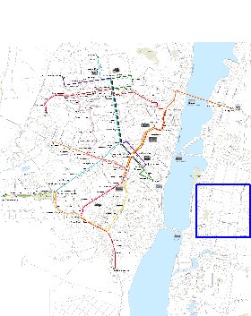 Transporte mapa de Voronej