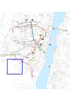 Transporte mapa de Voronej