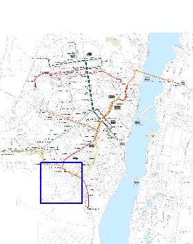 Transporte mapa de Voronej