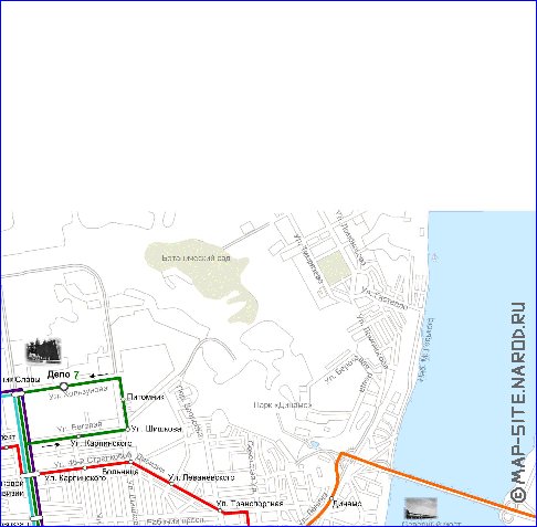 Transporte mapa de Voronej