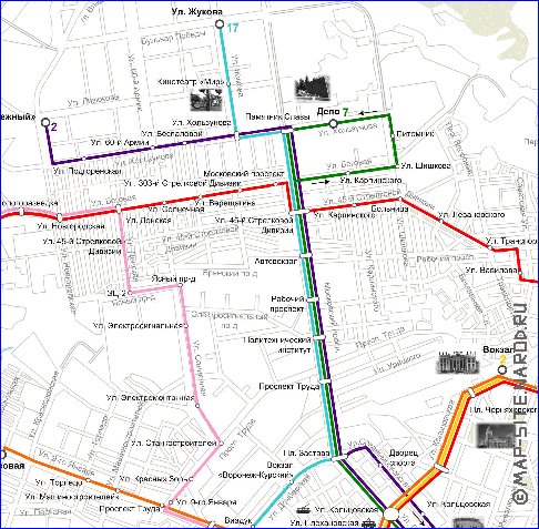 Transport carte de Voronej