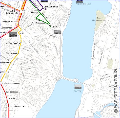 Transport carte de Voronej