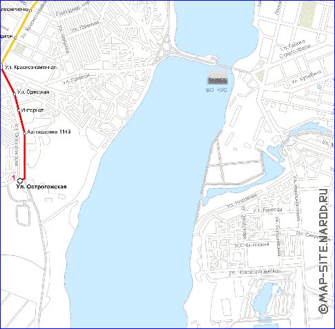 Transport carte de Voronej