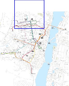 Transporte mapa de Voronej