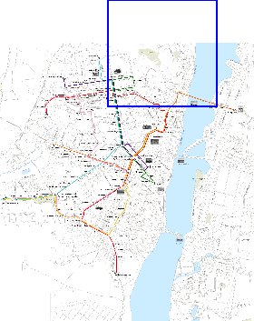 Transporte mapa de Voronej