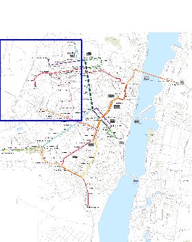 Transporte mapa de Voronej