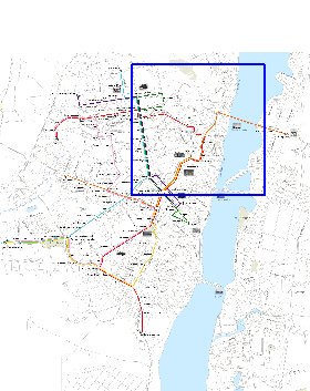 Transporte mapa de Voronej