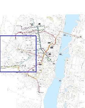 Transporte mapa de Voronej