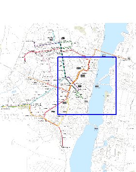 Transporte mapa de Voronej