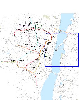 Transporte mapa de Voronej