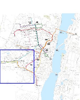 Transporte mapa de Voronej