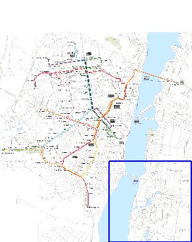 Transporte mapa de Voronej