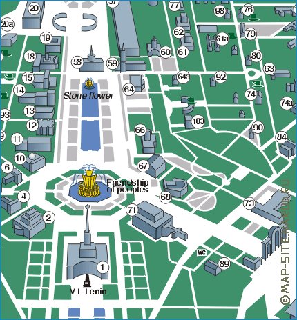 carte de Centre panrusse des expositions en anglais