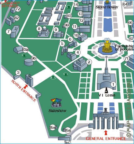 carte de Centre panrusse des expositions en anglais