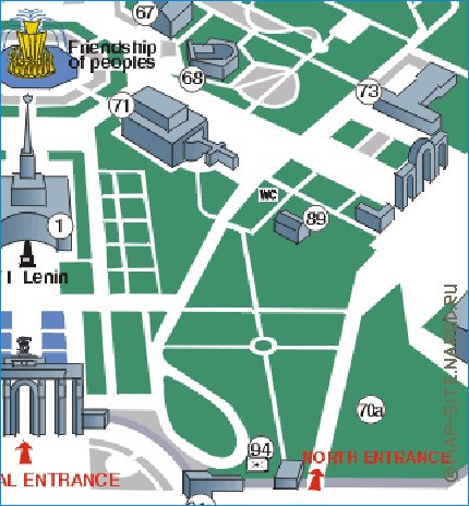 carte de Centre panrusse des expositions en anglais